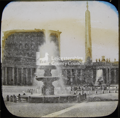Fountains in St Peters Square, Rome