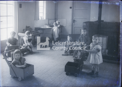 Education - Group of children with carts