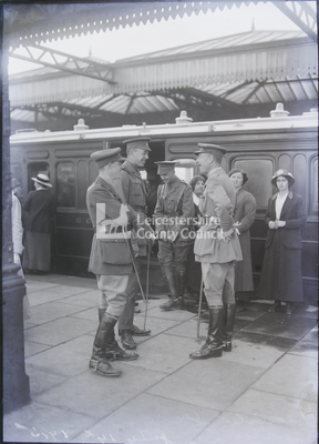 Leicestershire Yeomanry On Station Platform
