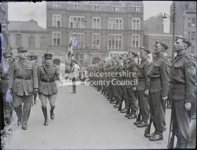 French And British Soldiers In Town Hall Square
