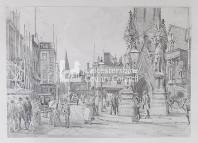 Sketch Of The Clock Tower And Haymarket By John Fulleylove