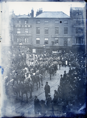 Leicestershire Yeomanry Marching Through Streets