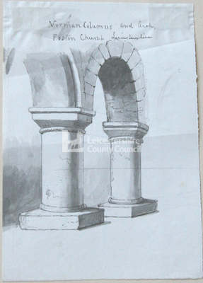 Norman Columns and Arch, Foston Church, Leicestershire