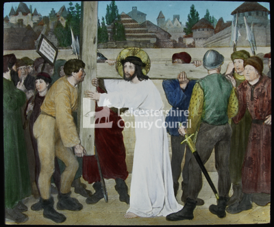 Religious Illustration -  Jesus Carries The Cross