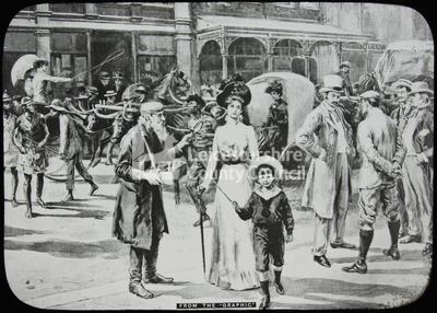 Transvaal in War - 4	Street scene, illustration