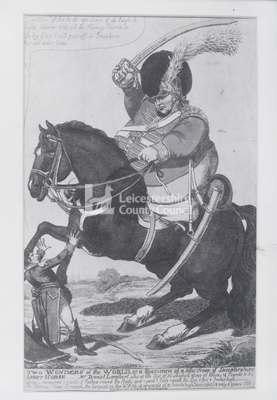 Cartoon of Daniel Lambert and Napoleon	