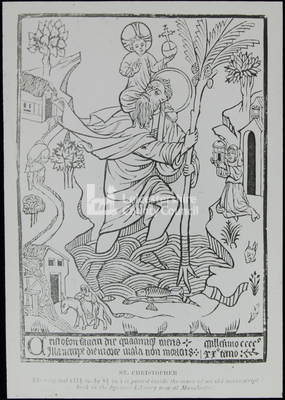 Drawing of St Christopher	