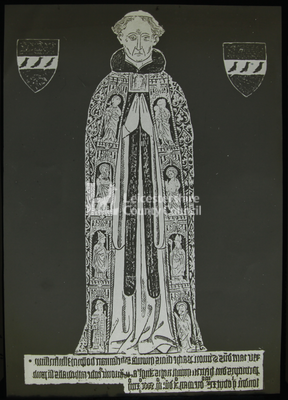 Brass of Priest in processional vestments	