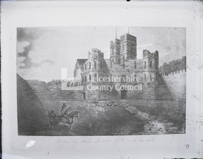 Engraving - Leicester Castle