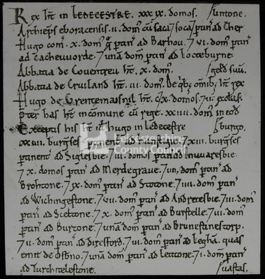 Page of Domesday Book 	