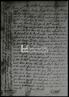 Prince Rupert's letter to Mayor of Leicester