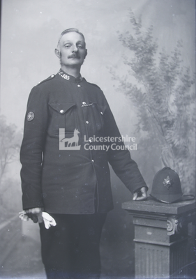 portrait of middle-aged policeman