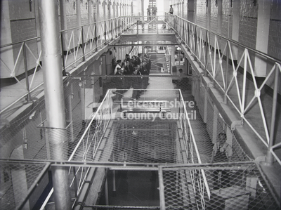 Prison - View of interior cell block 