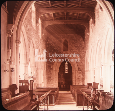 Interior of Evington church, Leics	