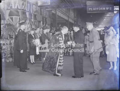 Royal Visits - King and Queen arriving at Leicester Station