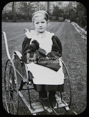 Portrait of girl in wheelchair
