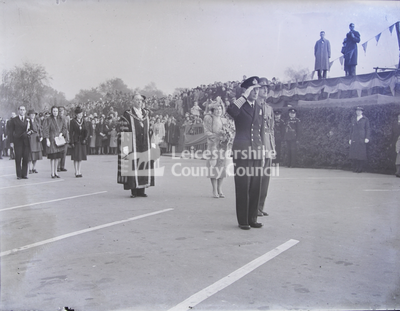 Royal Visits -  George VI saluting