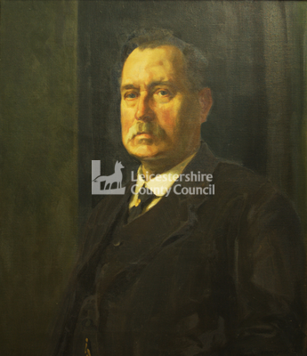 Portrait of Levi Lovett, Secretary of the Leicestershire Miners' Association (1887 - 1919)