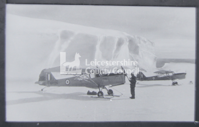 Auster aircraft on Antarctic ice, 1949