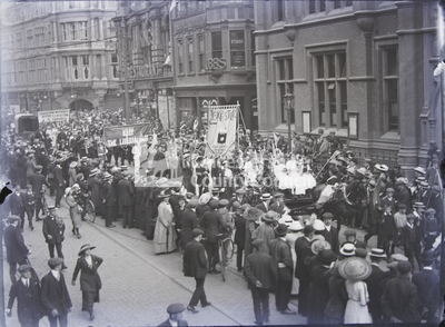 Social - Procession of Leicester Suffragettes c 1912	