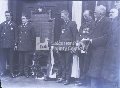Unveiling Of The Leicester Tramways And Electricity Board War Memorial, 1922