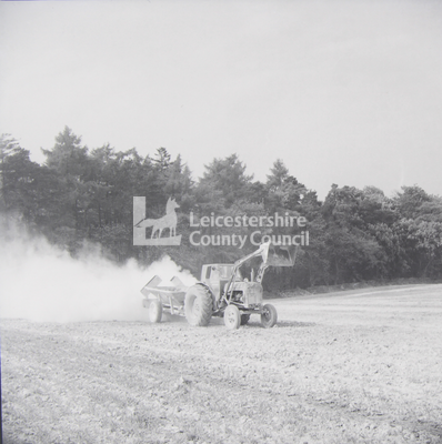 Warren Hill - Tractor Lime Spreading A Field