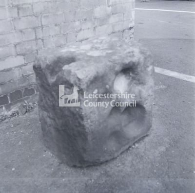 Granite block at Hillcrest Hospital, Leics. (Former Workhouse)	