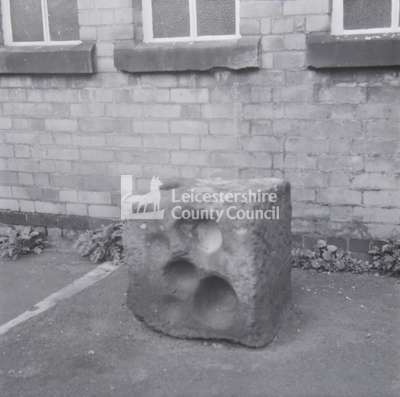 Granite block at Hillcrest Hospital, Leics. (Former Workhouse)