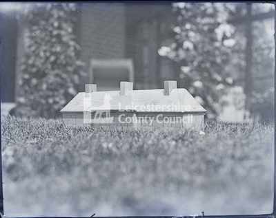 Almshouses Model; Newton Photograph	