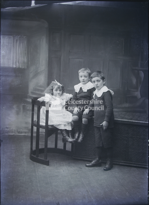 Studio portrait of 3 children