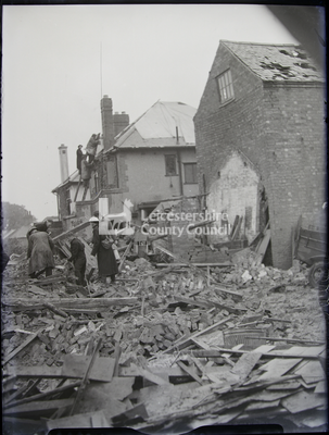 Earl Shilton Bombing; rubble heap