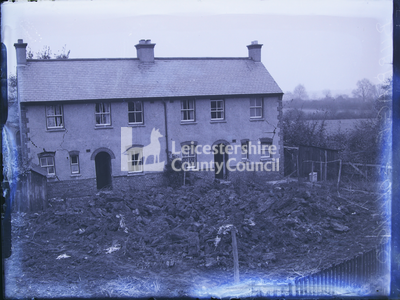 Burbage: bombed duplex and ploughed-up yard