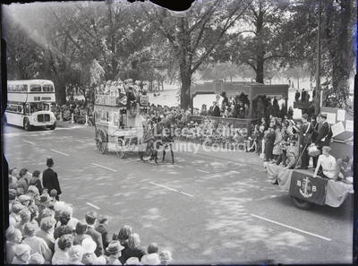 Parade: Leicester Co Tramways coach and bus -Lord Mayor's Show 1961