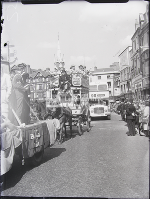Parade: 3 vehicles coming down street -Lord Mayor's Show 1961