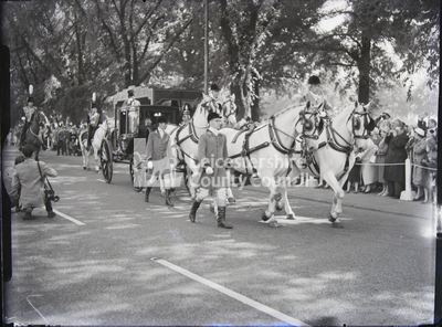 Parade: Coach drawn by 4 white horses -Lord Mayor's Show 1961
