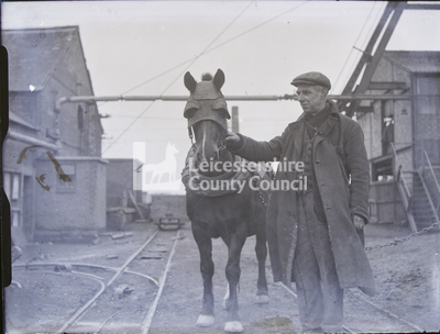Miner with 'pit pony'