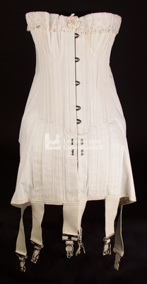 White long skirted corset, 1918