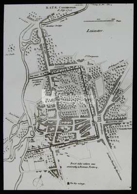Stukeley's Map Of Leicester, 1722