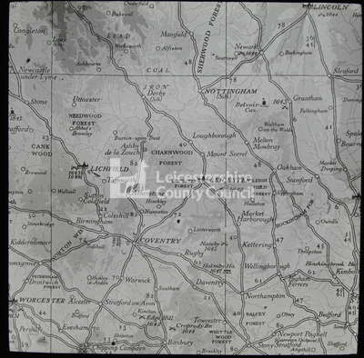 LS2670 Map of the East Midlands