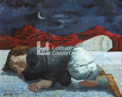 Boy Sleeping under the Moon