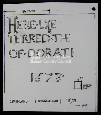 LS412 - Tombstone of Dorathie Hall