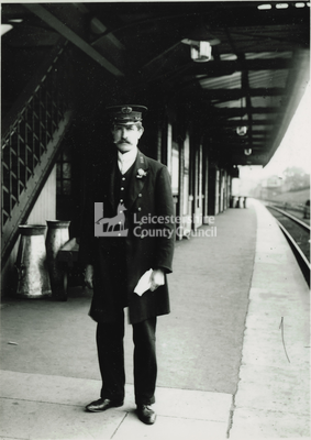 L1333 - Portrait of Mr. Coulson - Woodford Station Master